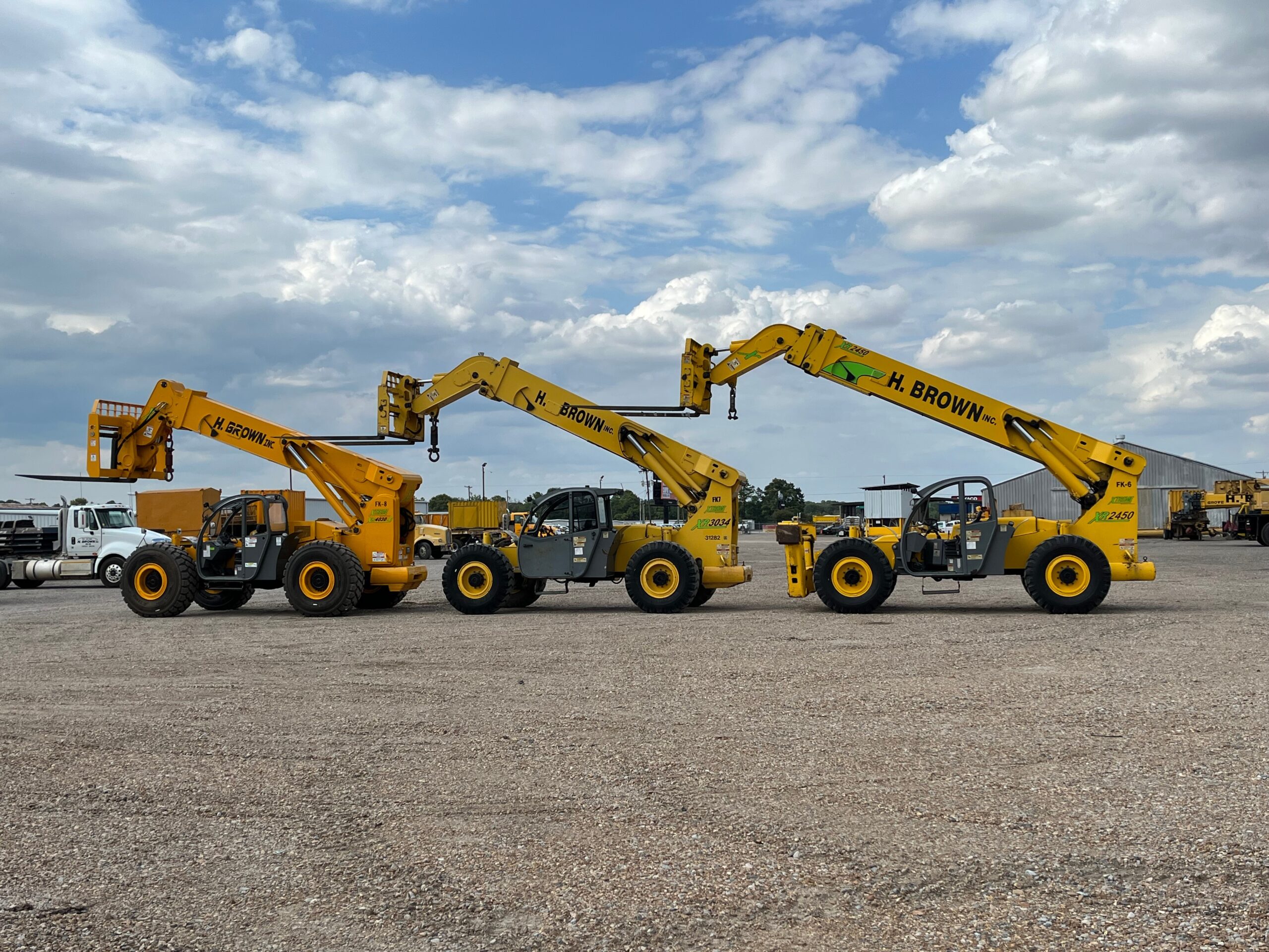 H. Brown, Inc. Xtreme telehandler models XR2450, XR3034, and XR4030.
